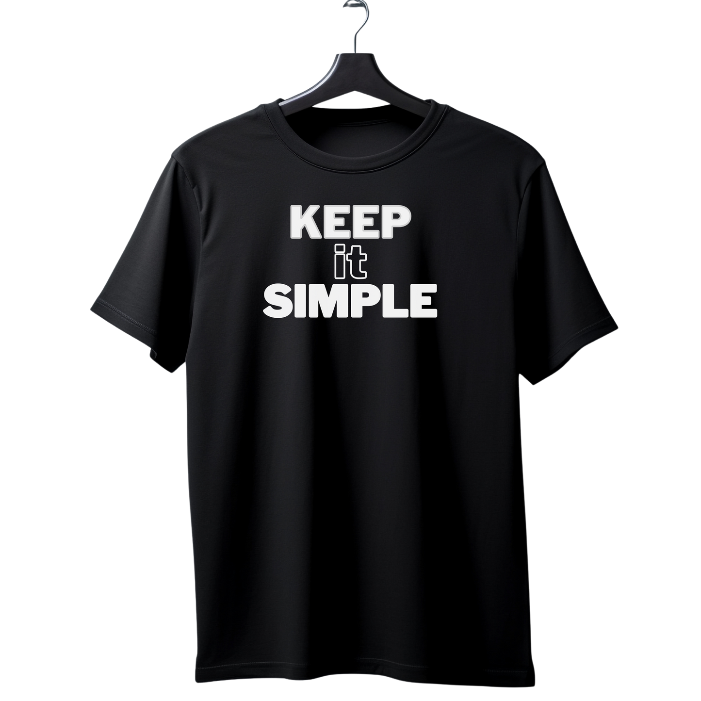 Keep It Simple T-Shirt | Unisex Oversized Premium Cotton Black Tee | Minimalist Streetwear